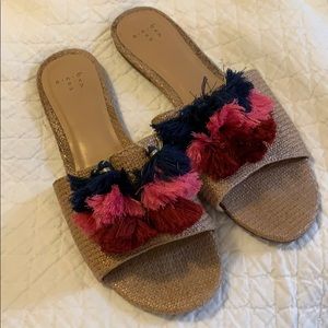 Tassel slides sandals